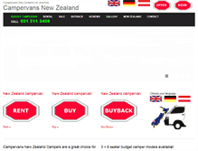 Tablet Screenshot of campervansnewzealand.co.nz